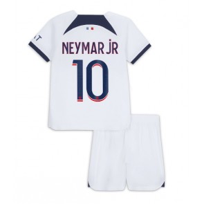 Paris Saint-Germain Neymar Jr #10 kläder Barn 2023-24 Bortatröja Kortärmad (+ korta byxor)